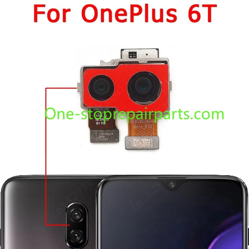 Rear Front Camera For OnePlus 6 T One Plus 6T Selfie Frontal Back Facing Backside Camera Module Flex OnePlus phone repair parts