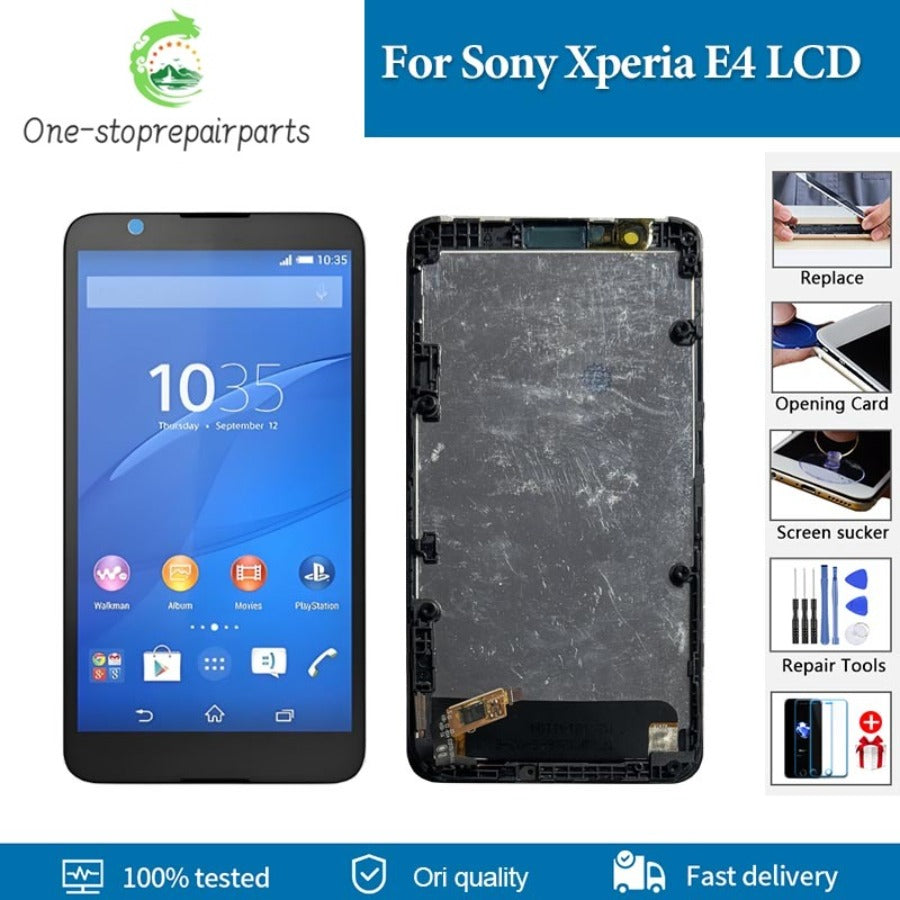 5.0"Original Quality lcd For Sony Xperia E4 LCD E2104 E2105 E2114 E2115 LCD Display Touch Screen Digitizer Assembly Replacement Sony phone repair parts