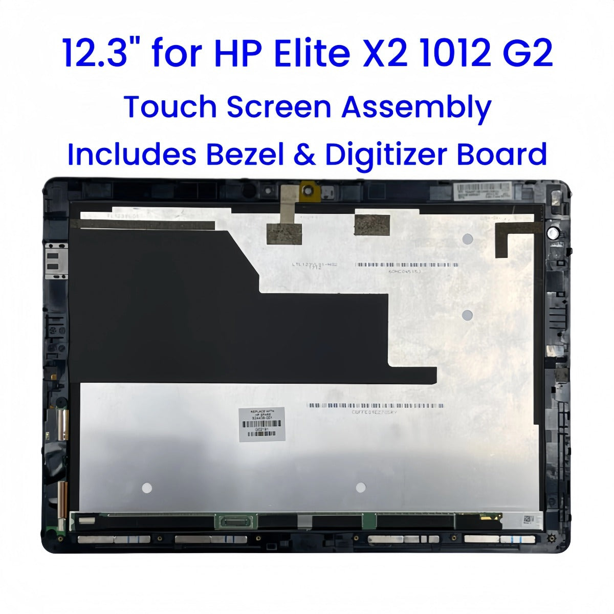 12.3" 2736x1824 LCD Touch Screen Assembly With Bezel Digitizer Board for HP Elite X2 1012 G2 925556-001 Replacement HP laptop repair parts
