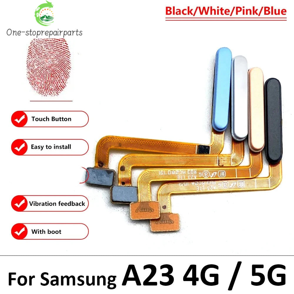 For Samsung A23 4G 5G A235F A236 A236B Home Button Fingerprint Sensor Flex With Power Key Button Flex Cable Samsung phone repair parts