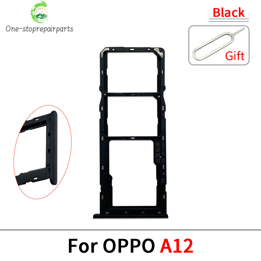 New For OPPO A11 A12 A15 A16 A16s Micro Nano SIM Card Holder Tray Slot Holder Adapter Socket OPPO phone repair parts