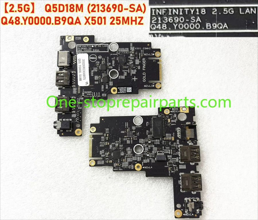 Dell Alienware M18 R1 R2 2.5G USB Small Board Audio Network Port  USB daughterboard CN-Q5D14J (213676) 2.5G Q5D18M (213690) CN-Q5D15Y (213722) 1G Q5D18T (213722)  Alienware Laptop repair parts