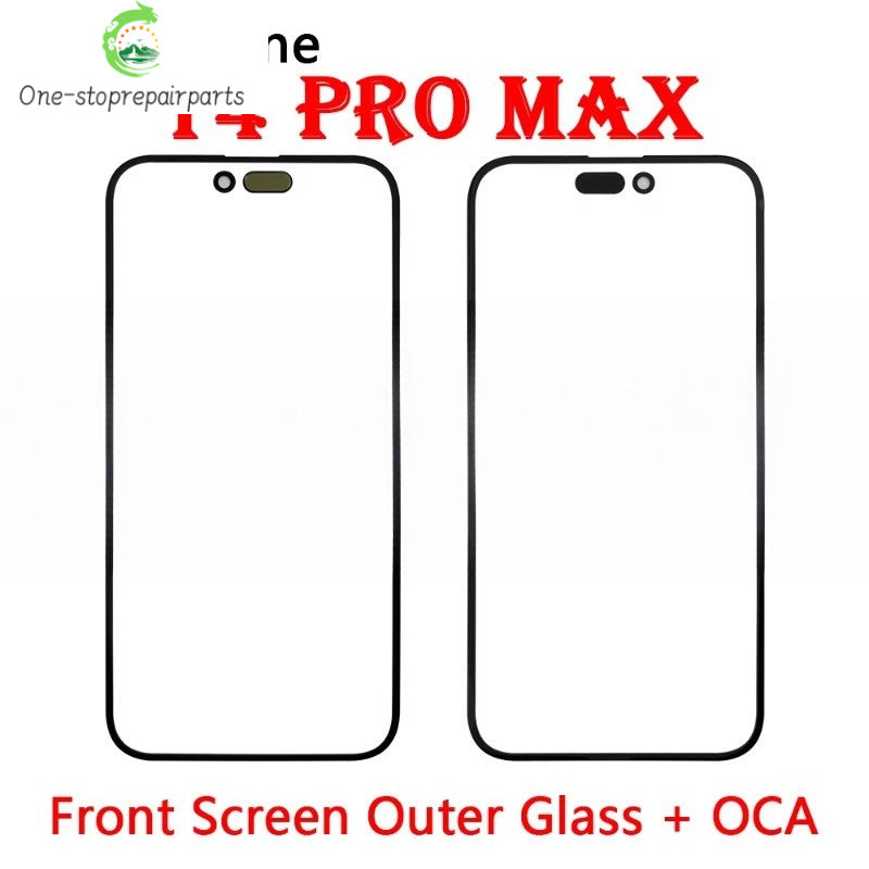 New Front Screen Outer Glass With OCA For iPhone 11 12 13 14 15 Pro Max Mini Plus Phone Repair iPhone phone repair parts