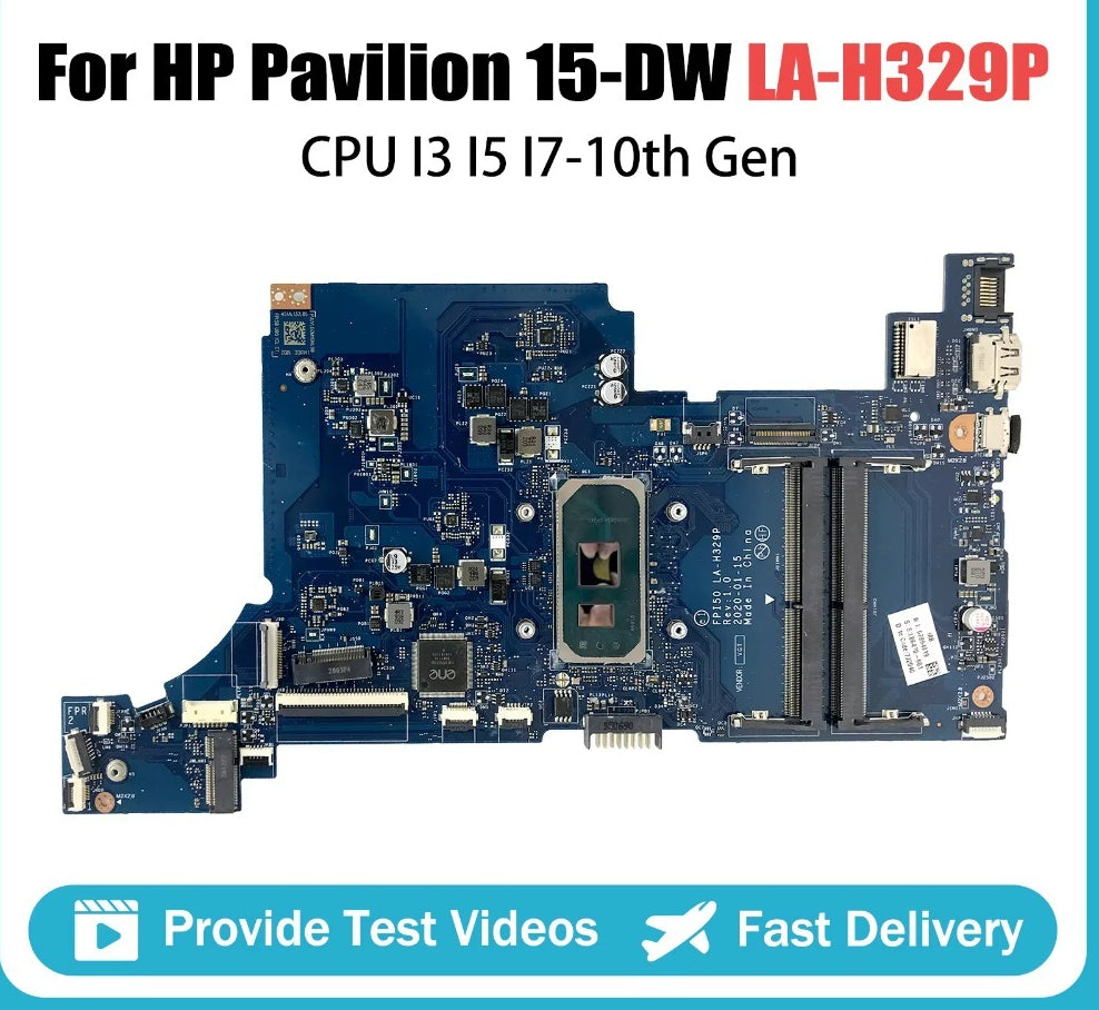 For HP 15-DW 250 G8 Motherboard L86465-601 L86470-601 L51985-601 FPI50 LA-H329P i3 i5 i7 8/10th Gen Mainboard Pavilion HP laptop repair parts