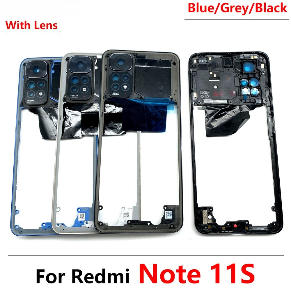 10Pcs, New For Xiaomi Redmi Note 11 4G / Note 11s / Note 11 Pro 5G Housing Middle Frame Bezel Middle Plate Cover  Xiaomi  Xiao mi phone repair parts