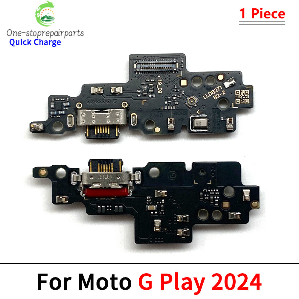 USB Charging Port Dock Charger Connector Board Flex Cable For Moto G04 G04s E14 E32s G05 G15 G45 G85 G75 G Play Power 5G 2024 Motorola phone repair parts