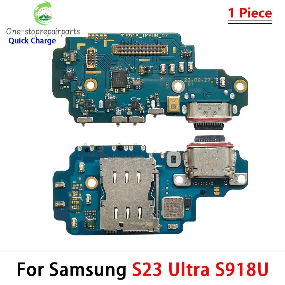 USB Charging Board Port Dock Charger Connector Microphone Flex Cable For Samsung S22 S23 Plus Ultra 5G S908B S901B S906B 5G Samsung phone repair parts