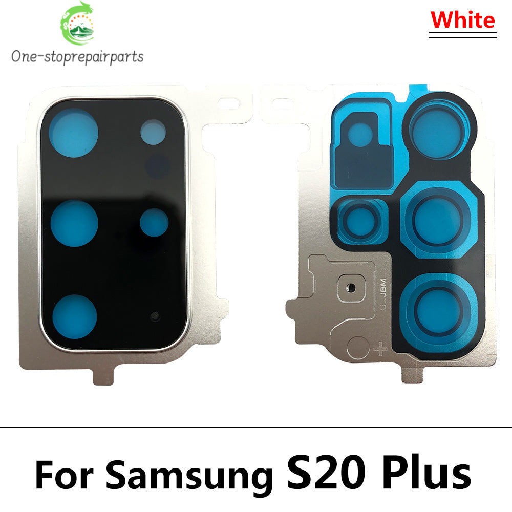 10Pcs/Lot, Rear Camera Glass Lens Back Camera Glass Cover Frame For Samsung S20 Plus S20 Ultra Replacement Parts Samsung phone repair parts