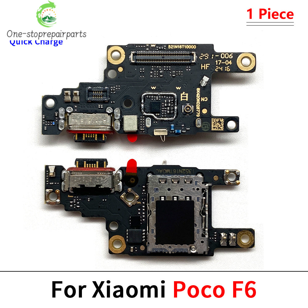 Dock Connector Micro USB Charger Charging Port Flex Cable Microphone Board For Xiaomi Poco X6 X7 M6 F6 F7 Pro 4G 5G  Xiaomi  Xiao mi phone repair parts