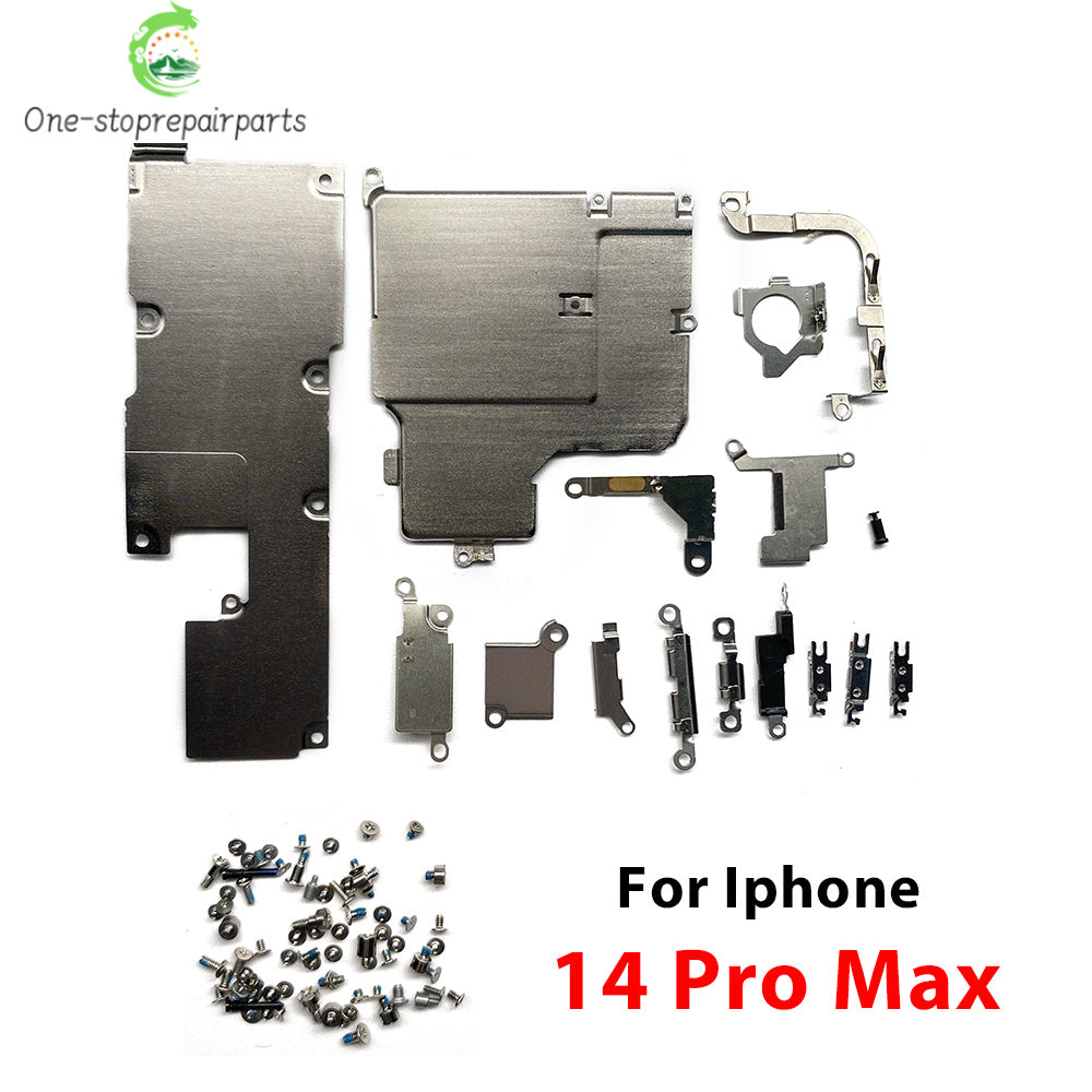 Full Inside Small Metal Holder Bracket Shield Plate Set Kit Full Screws Waterproof For iPhone 11 12 13 14 15 Pro Max 14 Plus iPhone phone repair parts