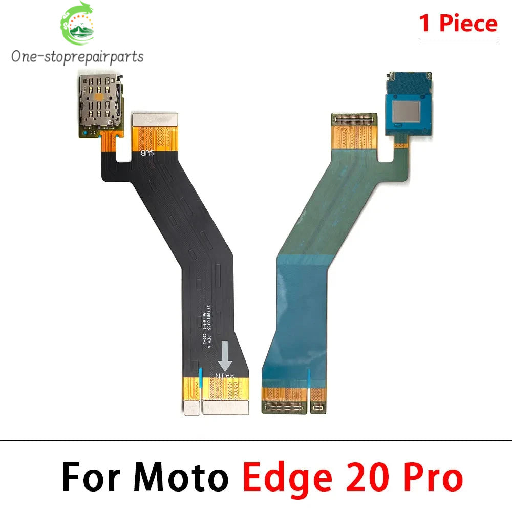 10Pcs, SIM Card Reader Holder Connector Socket Slot Main Flex Cable For Moto Edge 20 30 40 X30 Pro Neo Fusion Lite Ultra Plus Motorola phone repair parts