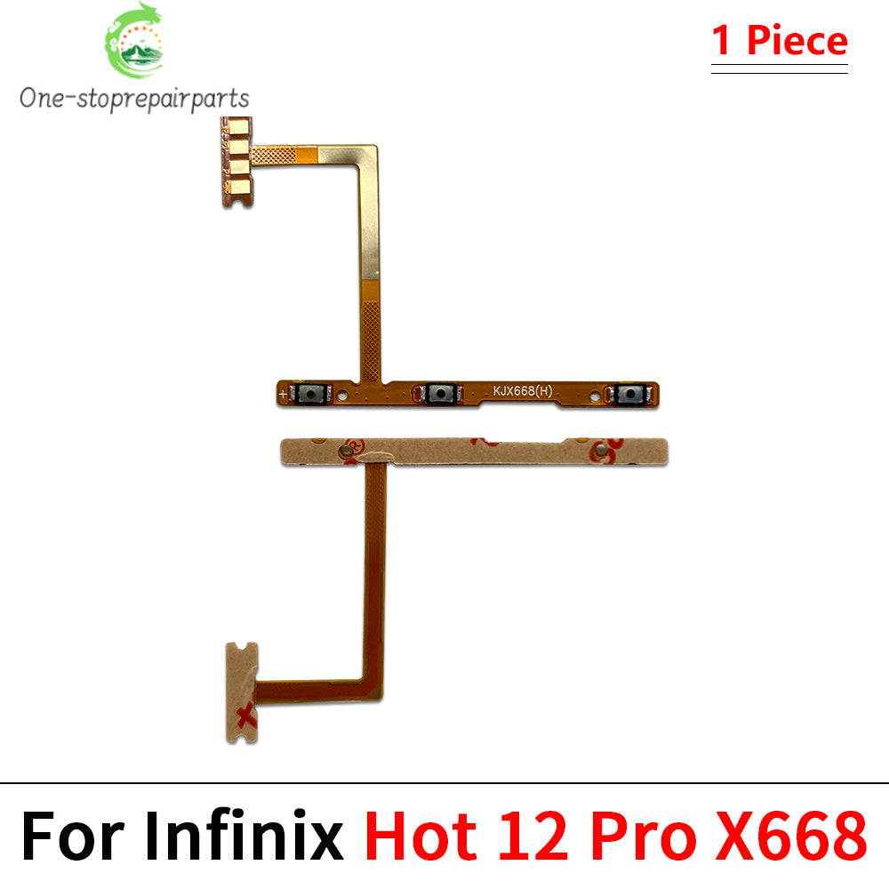 New Volume Button Power Switch On Off Button Flex Cable For infinix Hot 10 11 12 12i 20 30 30i 40 40i 50i Play Pro 4G 5G  infinix phone repair parts