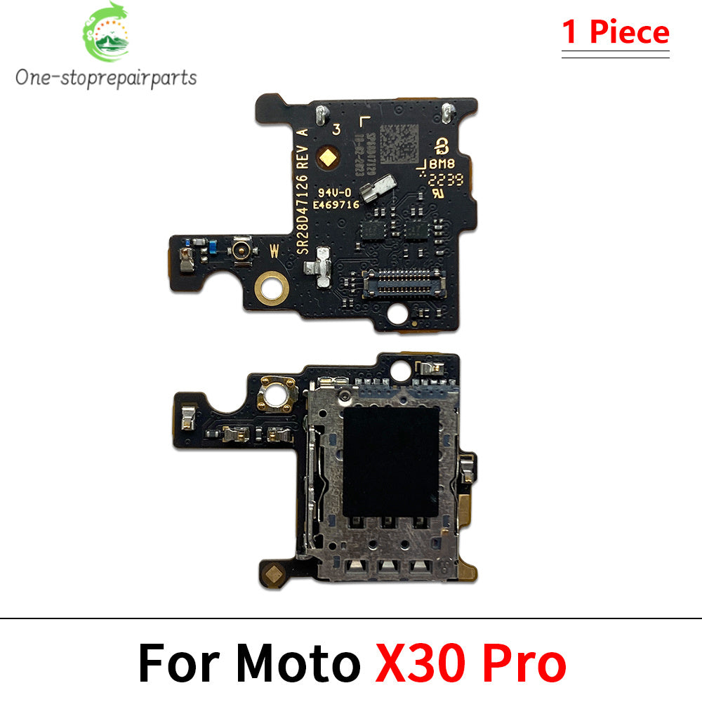 10Pcs, SIM Card Reader Holder Connector Socket Slot Main Flex Cable For Moto Edge 20 30 40 X30 Pro Neo Fusion Lite Ultra Plus Motorola phone repair parts