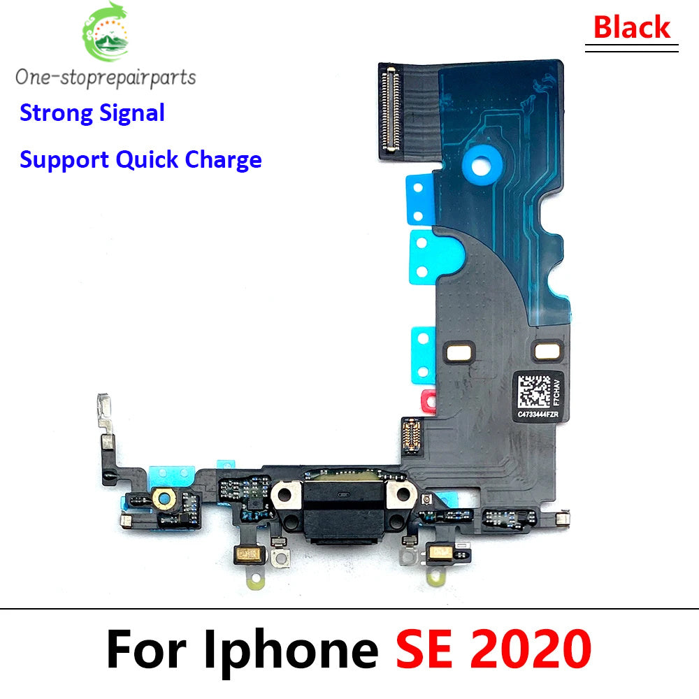 New For iPhone SE 2020 USB Charging Port Mic Microphone Dock Connector Board Flex Cable Repair Parts iPhone phone repair parts