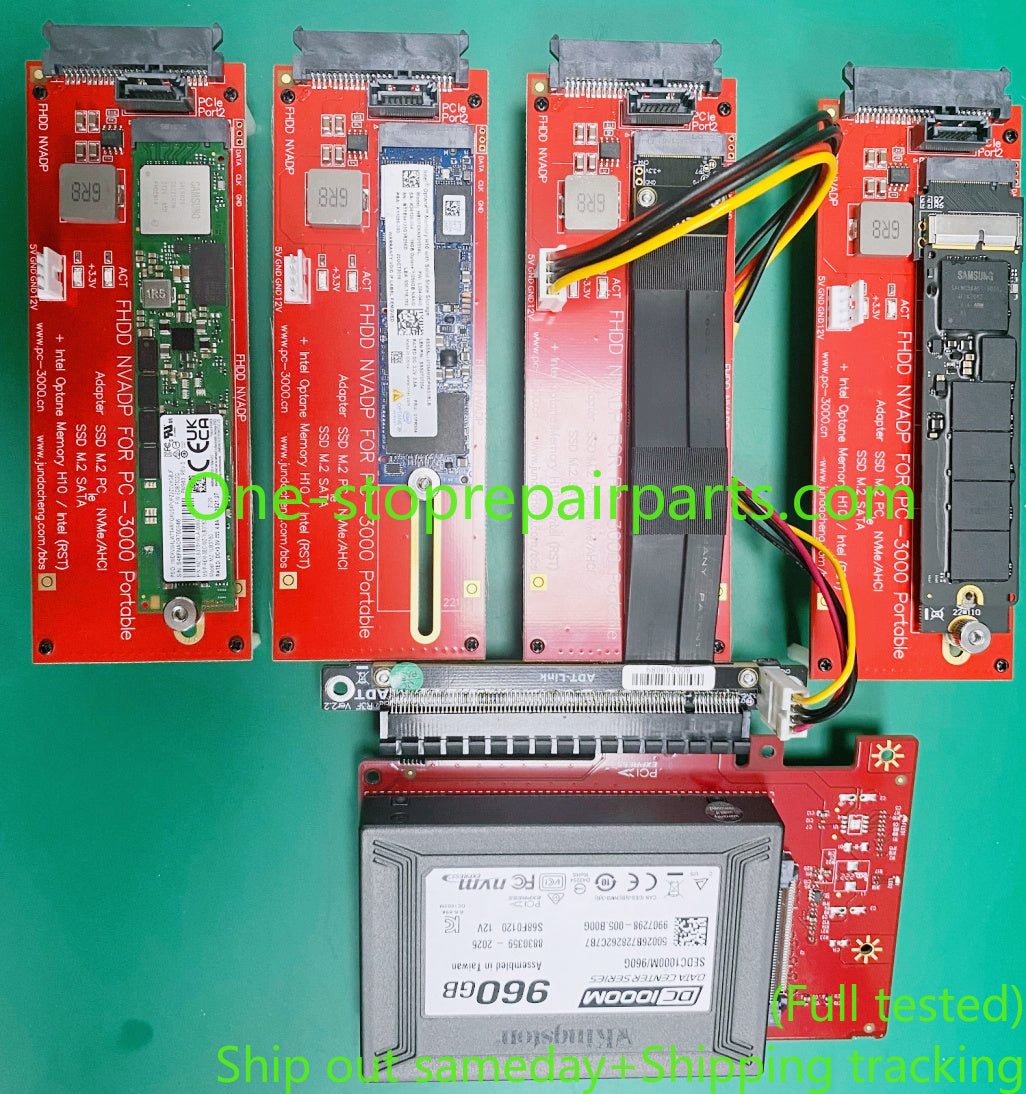 FHDD NVADP Adapter support PC-3000 Portable PRO/PC-3000 Portable3 support SSD M.2 PCIE NVME/AHCI/ PCle NVMe/AHCH Apple Macbook SSD M.2 SATA Optane SSD Intel Optane Memory H10/Intel(RST) repair tools