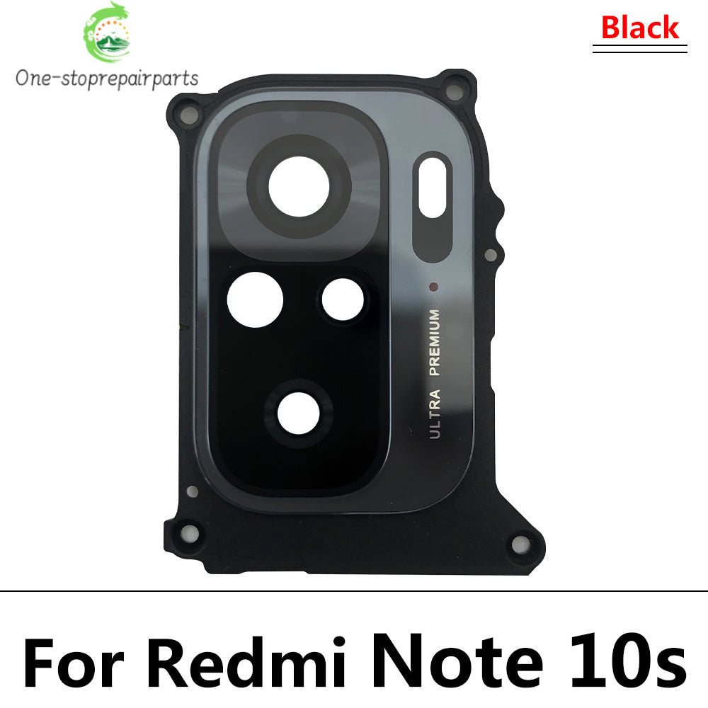 New Back Rear Camera Glass Lens With Circle Cover Frame For Redmi Note 10 Note10 Pro 10S With Adhensive Redmi phone repair parts
