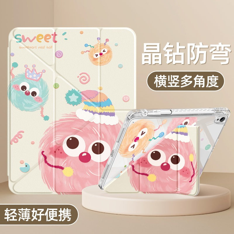 For huawei matepad tablet protective case air12 protective case se10.4 with pen slot 11.5 For glory 9 all-inclusive x10pro acrylic 115 transparent 10.8 powder line dog 2023 Tablet Accessories