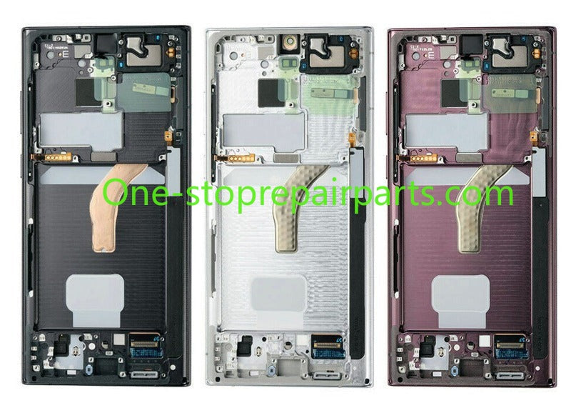 Samsung S22Ultra lcd screen Assembly with frame S908 curved 5G LCD  display touch screen