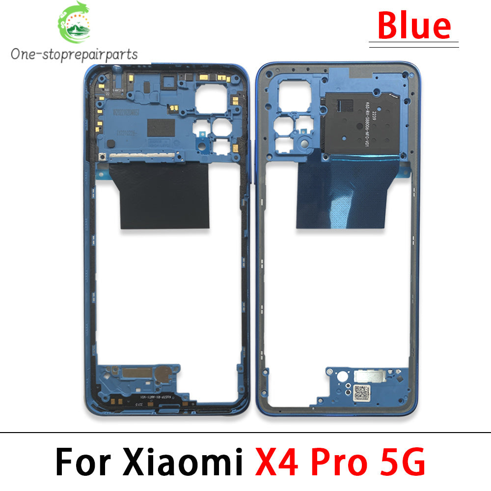 10Pcs, Middle Frame Housing For Xiaomi Poco X3 X4 GT X4 X5 M5s M4 Pro 4G 5G Middle Frame Holder Cover Frame Volume Key Parts  Xiaomi  Xiao mi phone repair parts