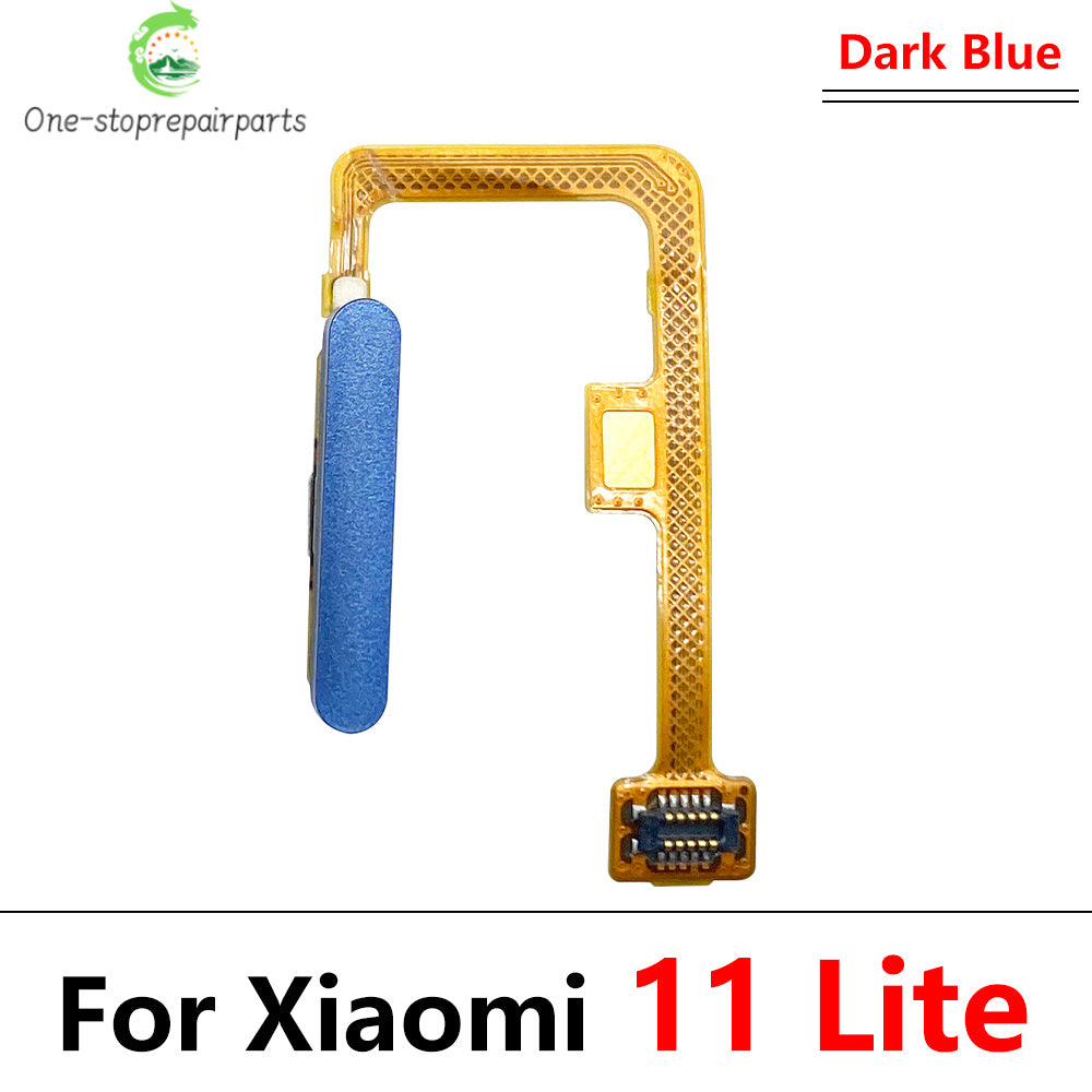 10Pcs/Lot,  Home Button FingerPrint Sensor Flex Cable Ribbon For Xiaomi Mi 11 Mi11 Lite Replacement Parts Xiaomi  Xiao mi phone repair parts