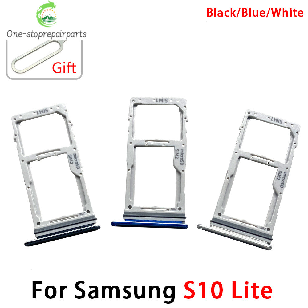 New SiM Tray For Samsung S10 Lite SIM Card Slot SD Card Tray Holder Adapter Samsung phone repair parts