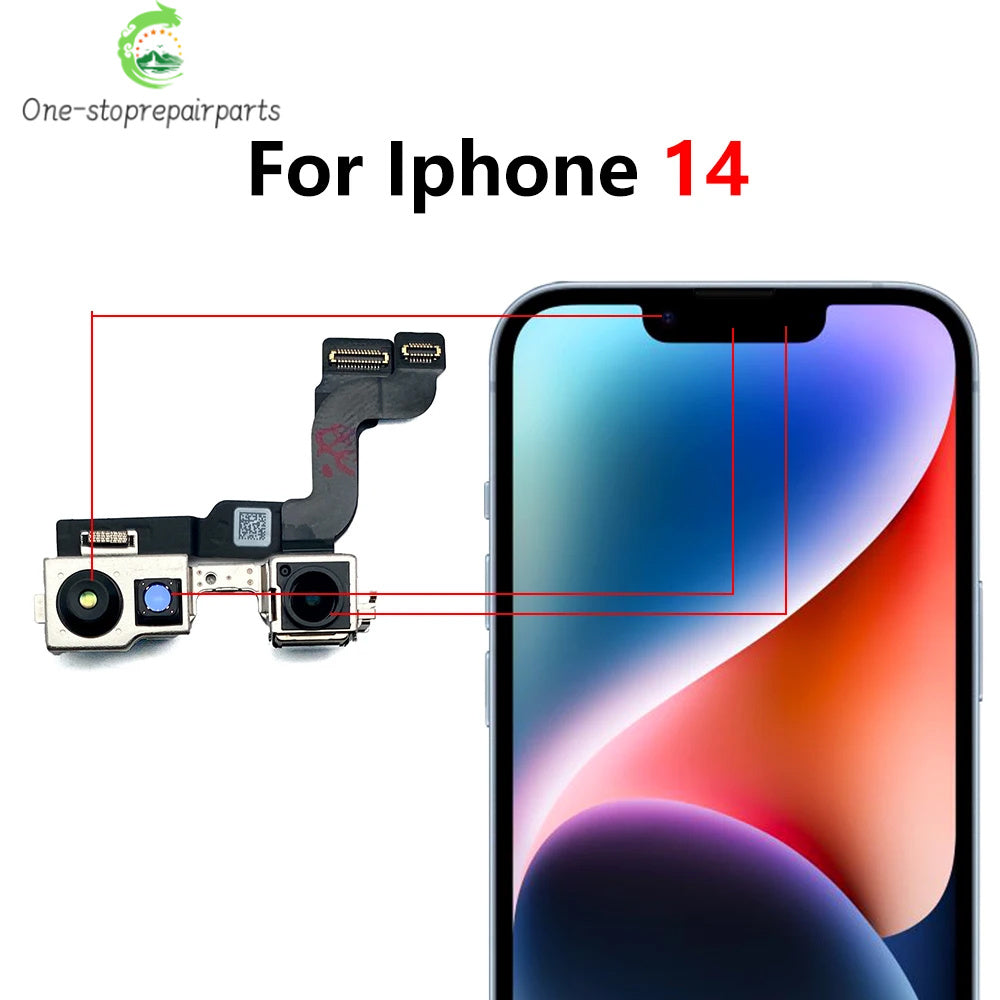 New Front Camera For iPhone 11 12 13 14 15 Pro 11Pro 12Pro 13Pro Max Mini Plus Flex Cable Facing Replacement Parts iPhone phone repair parts