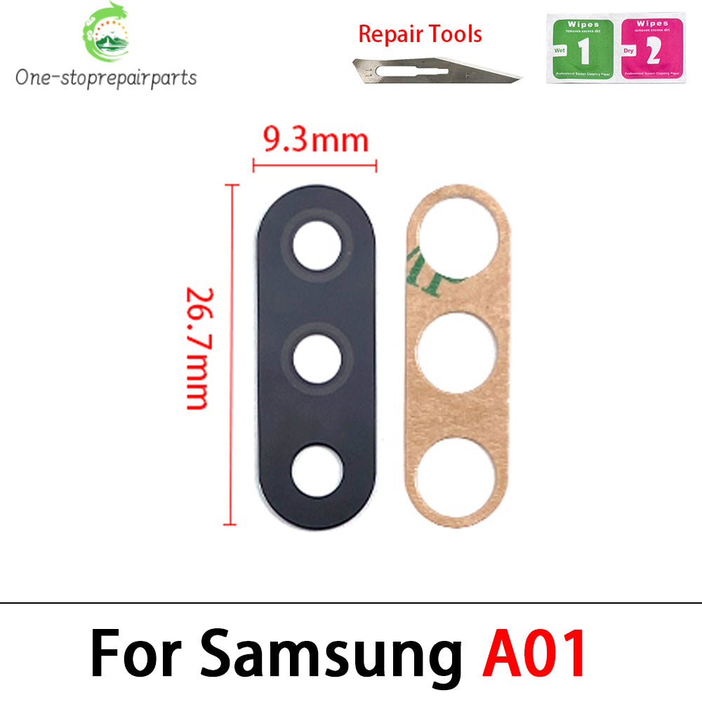 100Pcs/Lot, For Samsung A10 A20 A30 A50 A70 A10s A20s A30S A50S A21s A01 A11 A12 A21 A31 A51 A71 Rear Back Camera Glass Lens Samsung phone repair parts