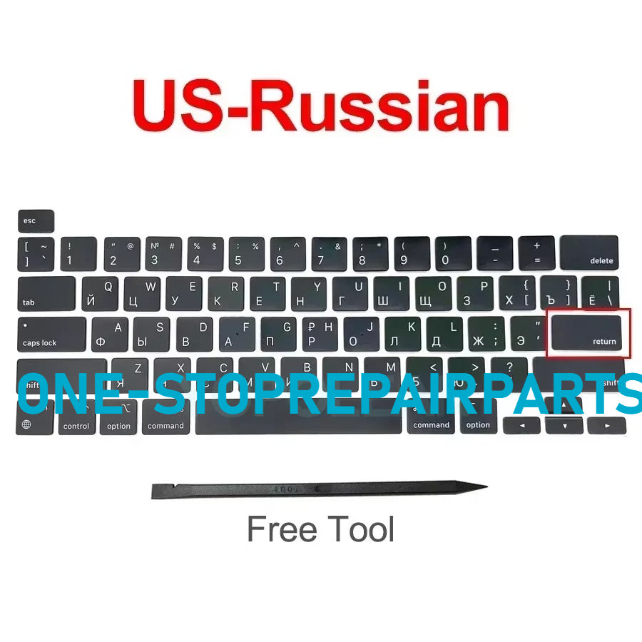 New Laptop A2338 Keycap Keys key Cap Keyboard Russian RU US UK French Spain Germany Italy For Macbook Pro Retina 13" M1 M2 Macbook repair parts