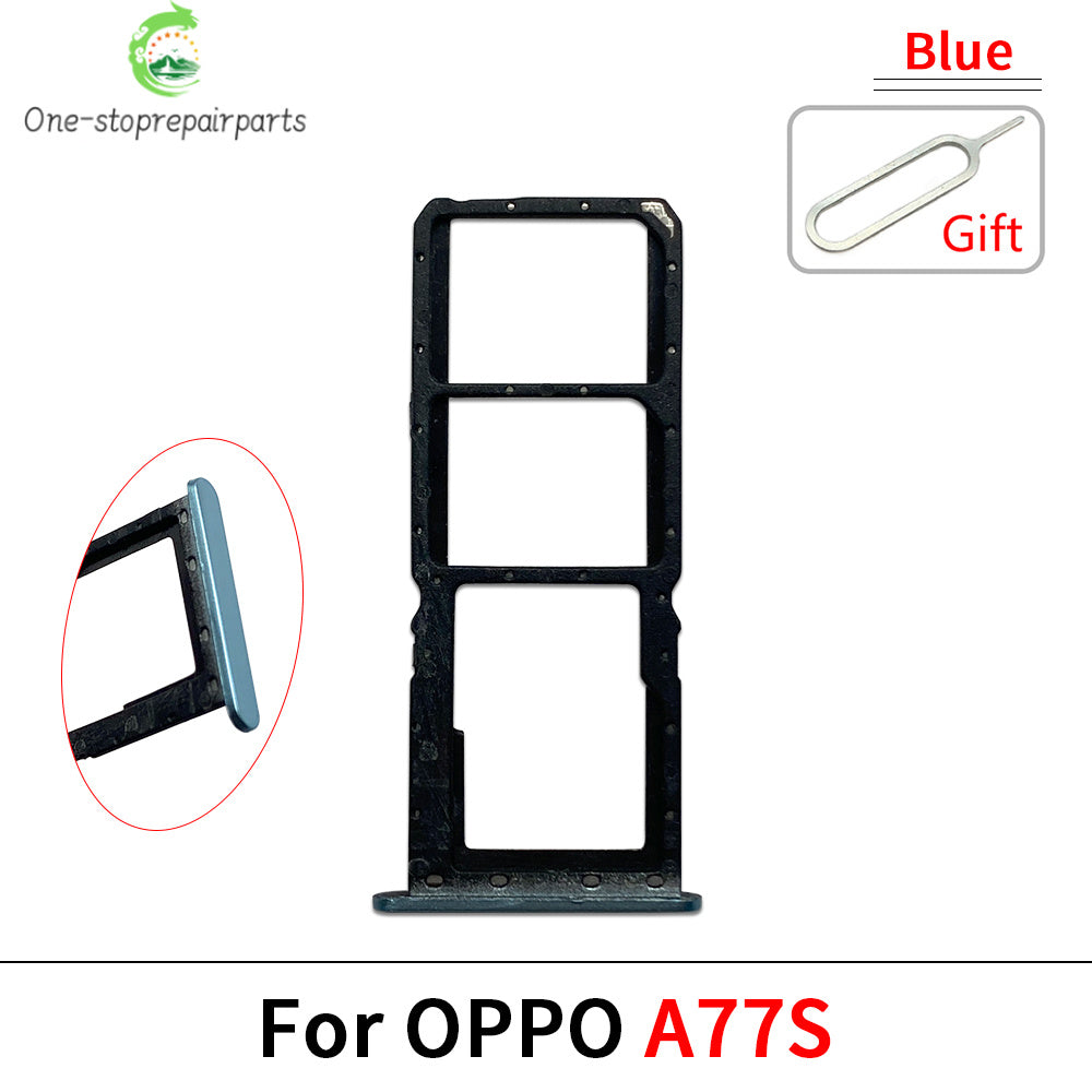 10Pcs, Micro Nano SIM Card Holder Tray Slot Holder Adapter Socket For OPPO A72 A74 A77 A77s A78 4G 5G OPPO phone repair parts