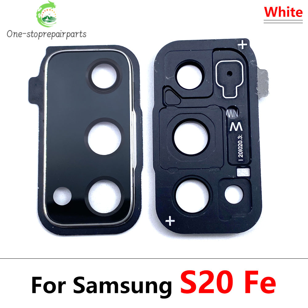 10Pcs/Lot, For Samsung S20 Fe Back Rear Camera Glass Lens Circle Cover With Adhensive Samsung phone repair parts