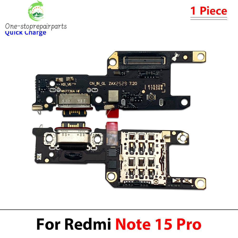 Dock Connector Micro USB Charger Charging Port Microphone Main Board Flex Cable For XIaomi Redmi Note 15 Pro Plus 4G 5G  Xiaomi  Xiao mi phone repair parts