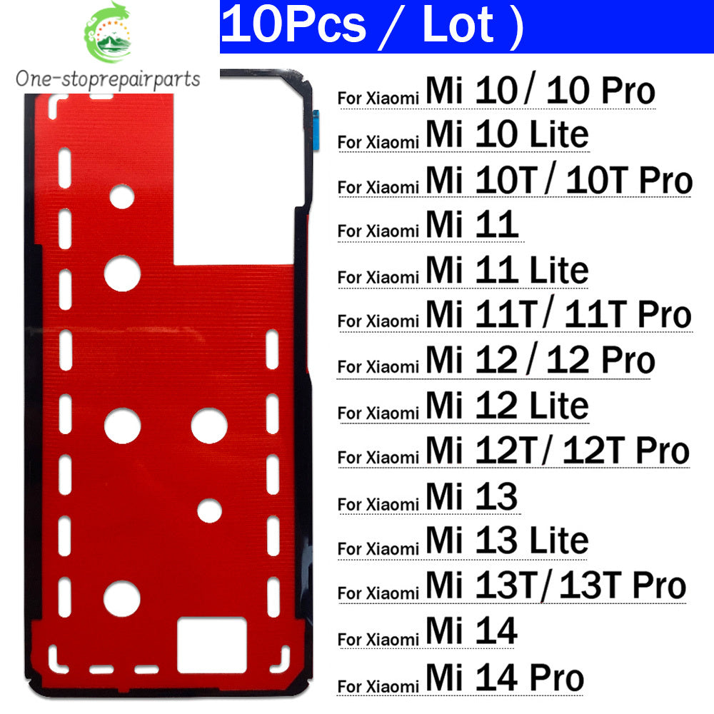 10Pcs, Adhesive Sticker Back Housing Battery Cover Glue Tape For Xiaomi Mi 10 10T 11 11T 12 12T 13 13T 14 Pro Lite  Xiaomi  Xiao mi phone repair parts
