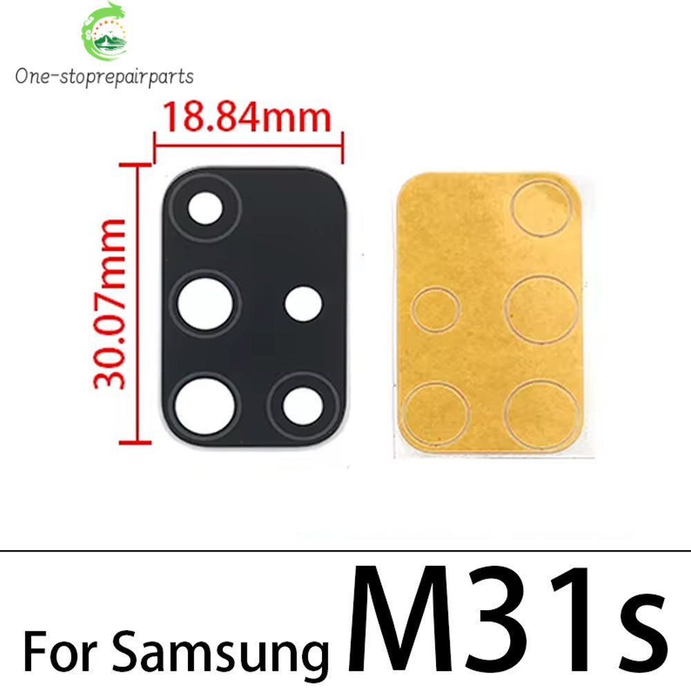 Rear Back Camera Glass Lens With Sticker For Samsung M10 M20 M30 M40 M12 M21 M21s M31 M31s M51 M32 M14 M54 M53