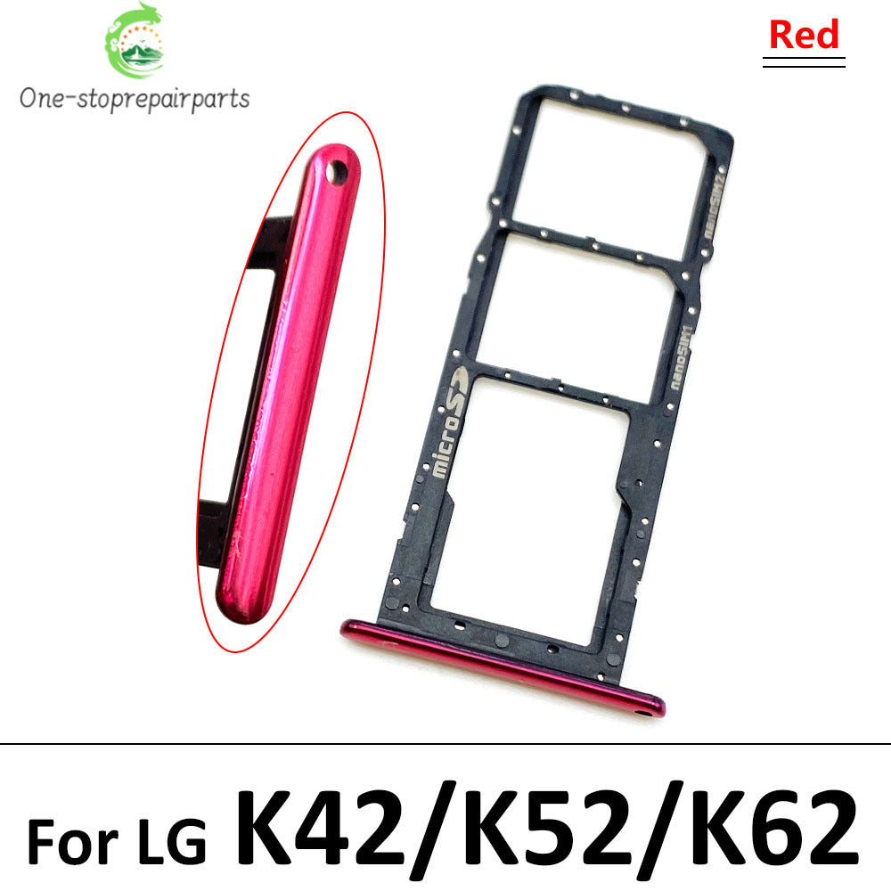 New SIM Card Tray Slot Holder Adapter Accessories For LG K22 K42 K52 K62 K41S K51 K61 K40s K12 Plus Replacement Parts  LG phone repair parts