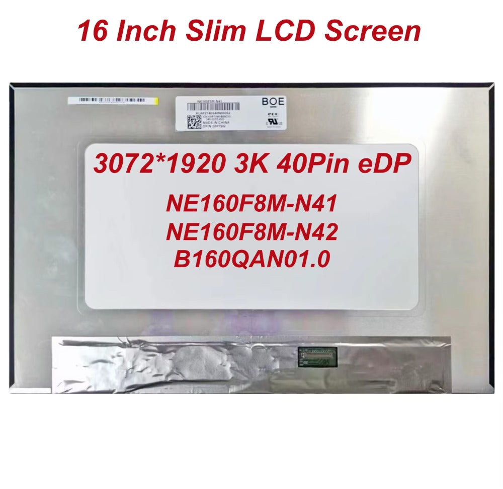 16 Inch 3K For Dell Inspiron 16 7610 5625 Original Laptop LCD Screen Display Panel 3072x1920 40Pin B160QAN01.0 NE160F8M-N41 N42 Dell laptop repair parts