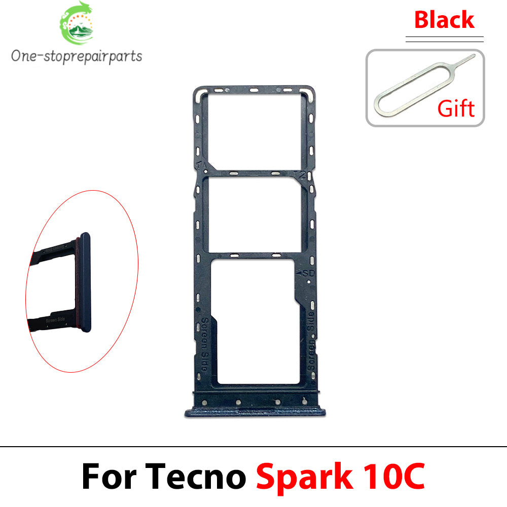 10Pcs, New For Tecno Spark 10 10C 20 20C 30C Pro / For Infinix Zero 30 4G 5G SIM Card Tray Slot Holder Replacement Parts  infinix phone repair parts