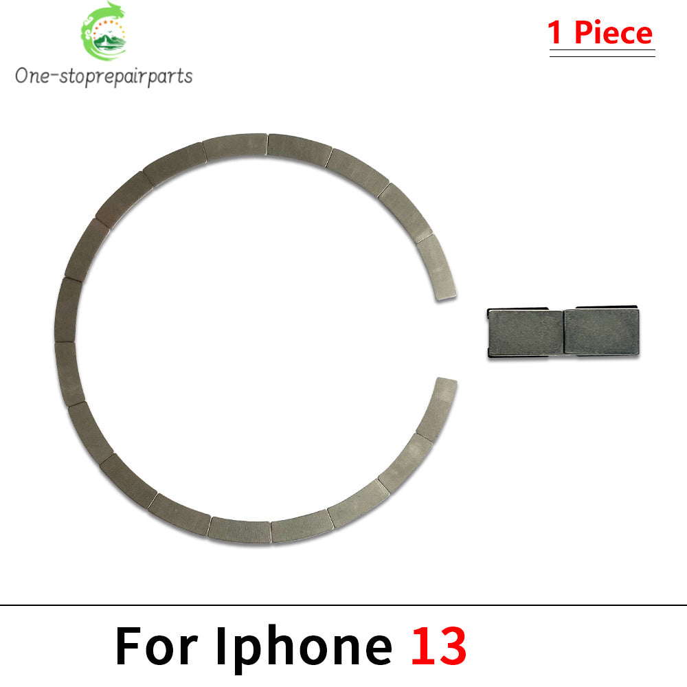 2Pcs, New Magnetic Metal Ring For iPhone 12 13 14 Pro Max Mini Plus Back Housing Glass Wireless Charging Magnet Repair iPhone phone repair parts