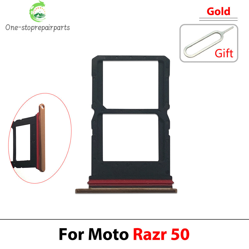 New For Motorola Moto Razr 40 50 Ultra 5G 2020 SIM Card Slot SD Card Tray Holder Adapter Motorola phone repair parts