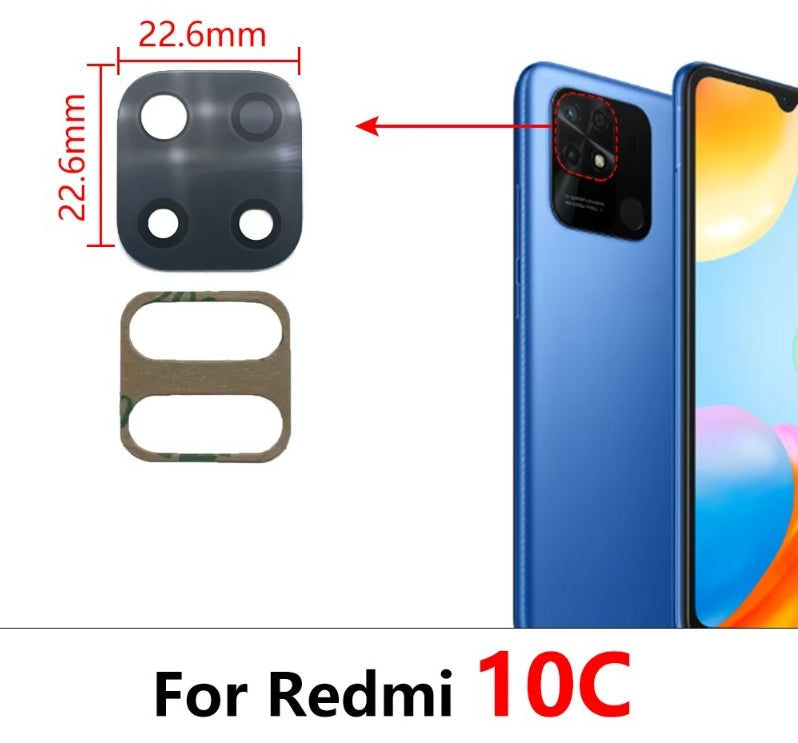 Rear Camera Glass Lens For Xiaomi Redmi 6 6A 7 7A 8 8A 9 9A 9C 9T 10 10A 10C 12 12C 13 13C 4G 5G Camera Glass Replacement Parts Xiaomi  Xiao mi phone repair parts