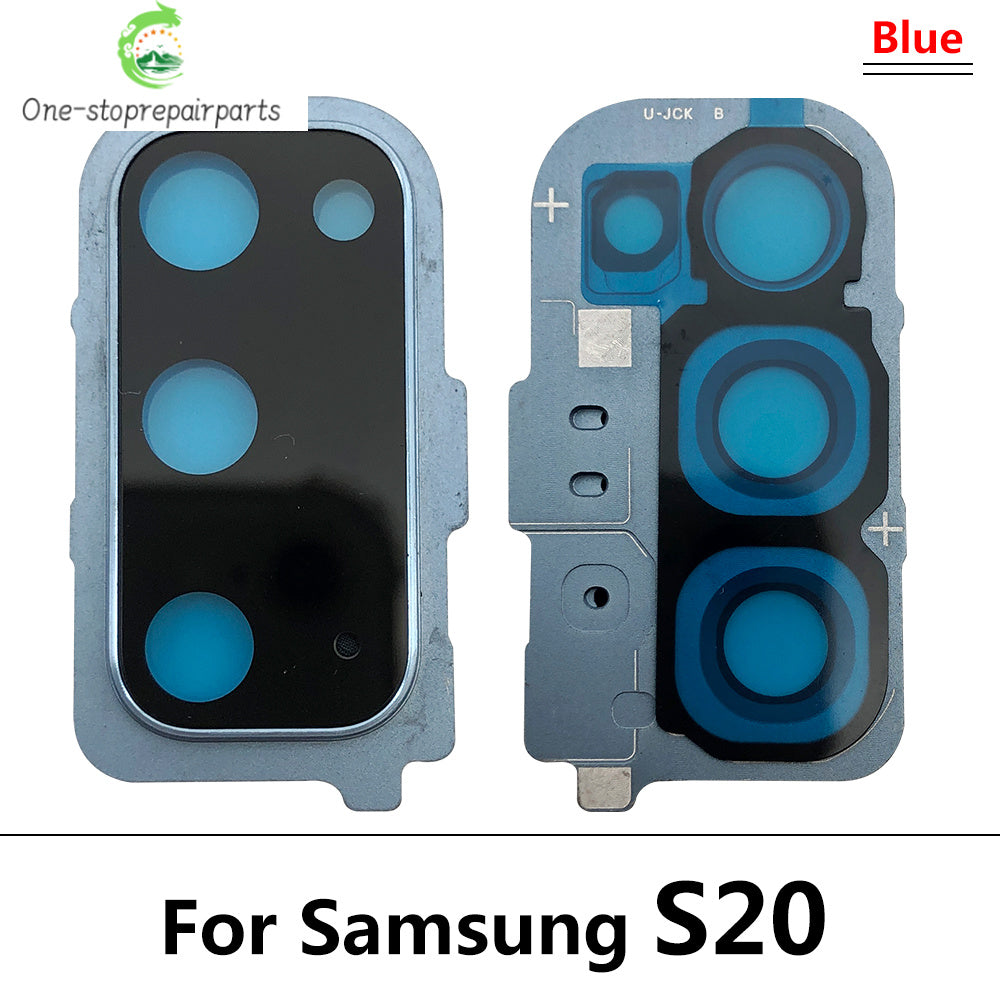 New Rear Camera Glass Lens Cover With Frame Holder with Sticker For Samsung  S20 Plus Ultra Replacement Parts Samsung phone repair parts