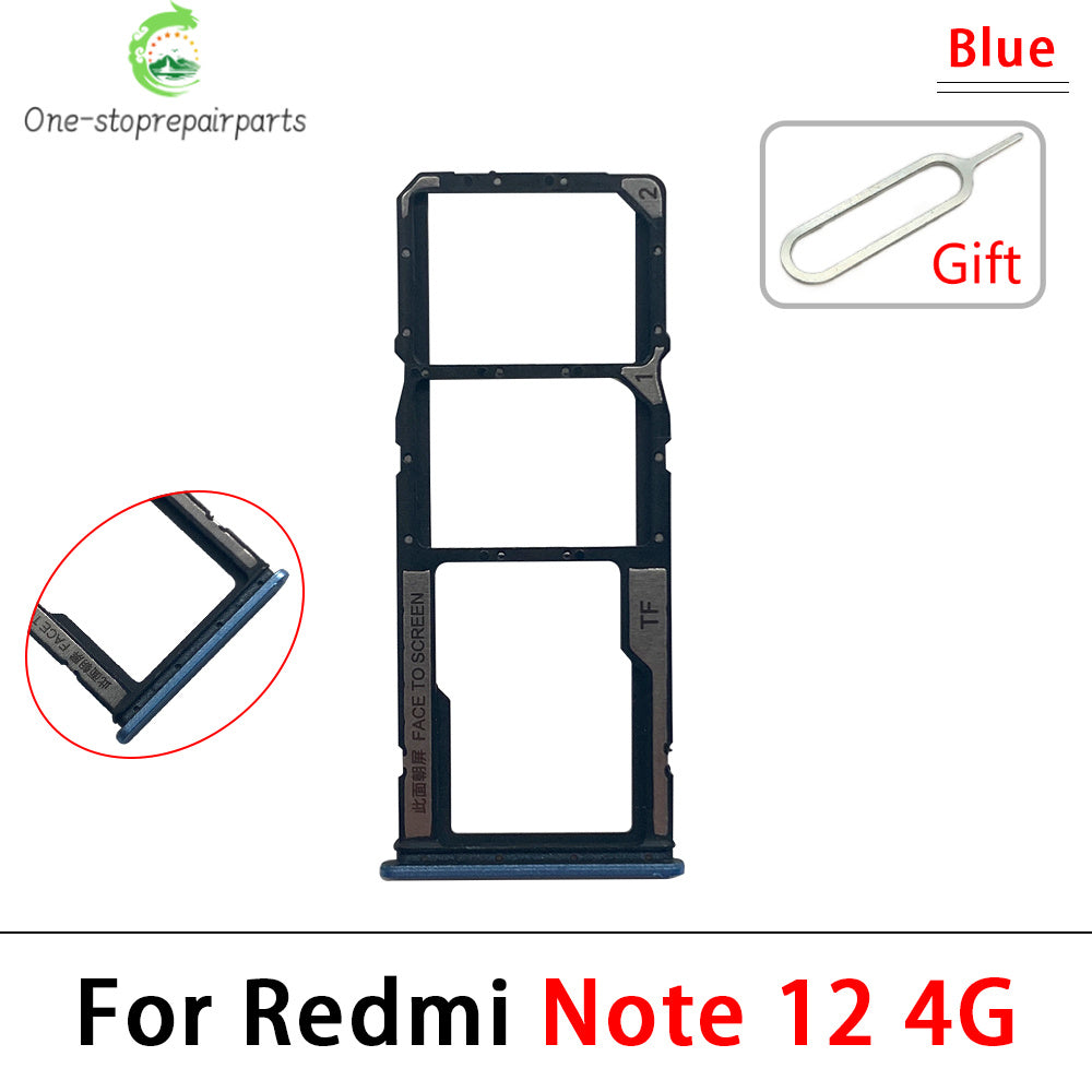 10Pcs, Micro Nano SIM Card Holder Tray Slot Holder Adapter Socket For Xiaomi Redmi Note 12 12s Pro Plus 4G 5G  Xiaomi  Xiao mi phone repair parts