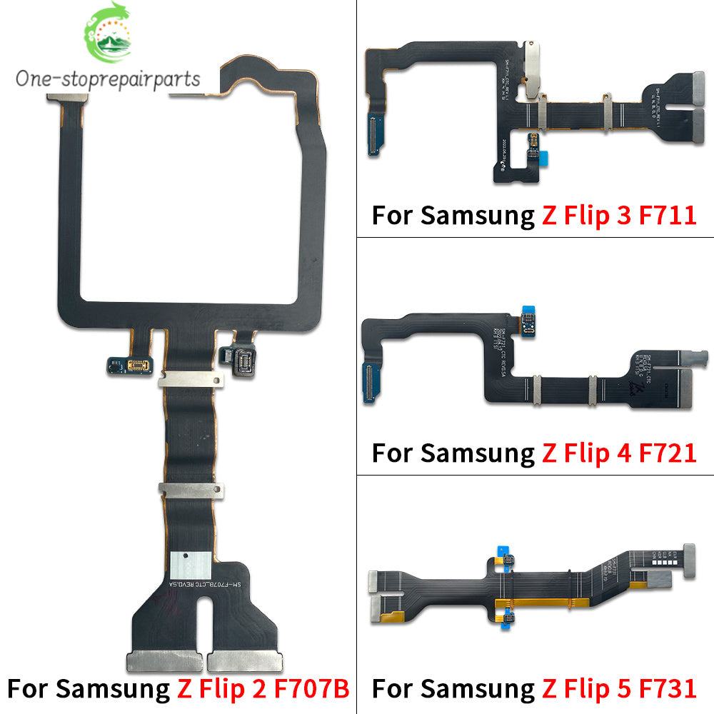 New Spin Axis Flex For Samsung Z Flip 1 2 3 4 5 F700 F707B F711 F721 F731 5G MainBoard Connector LCD Display USB Flex Cable Samsung phone repair parts