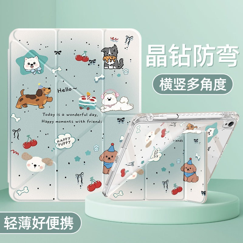 For Huawei matepad11.5 protective case air12 flat case acrylic 2026 new 115s buckle pro12.2 inch transparent 2023 with pen slot se10.4 soft light version Apple Rabbit Tablet Accessories
