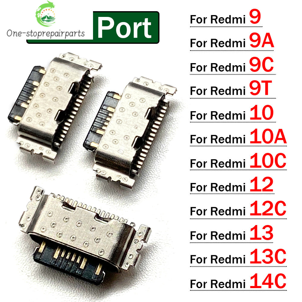 New USB Charging Port Connector Charge Jack Socket Plug Dock For Xiaomi Redmi 8 8A 9 9A 9C 9T 10 10A 10C 12 12C 13 13C 14C 4G 5G  Xiaomi  Xiao mi phone repair parts
