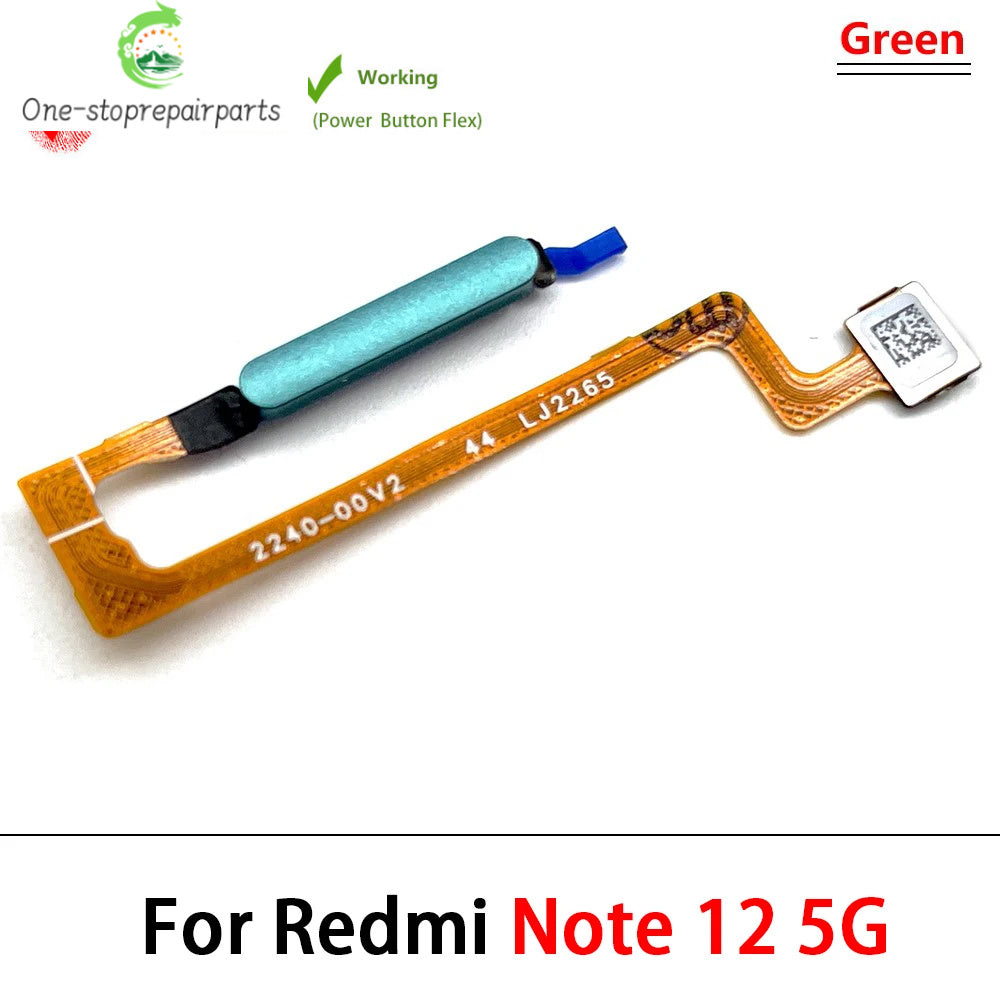 For Xiaomi Redmi Note 12 Pro Plus 4G 5G Home Button Fingerprint Sensor Flex With Power Key Button Flex Cable  Xiaomi  Xiao mi phone repair parts