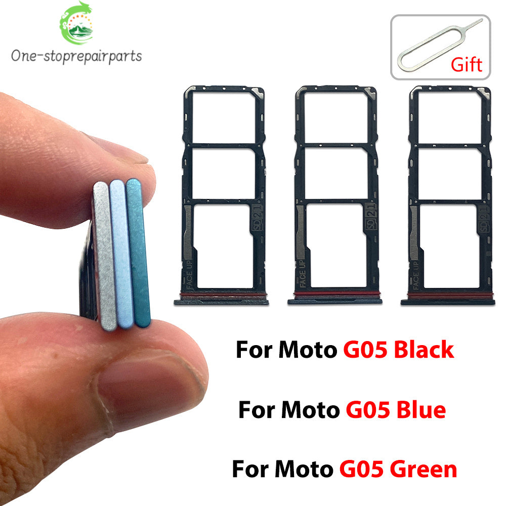 10Pcs/Lot, SIM Card Tray Slot Holder For Motorola Moto G05 G15 G25 G75 G85 G56 G96 Replacement Parts Motorola phone repair parts