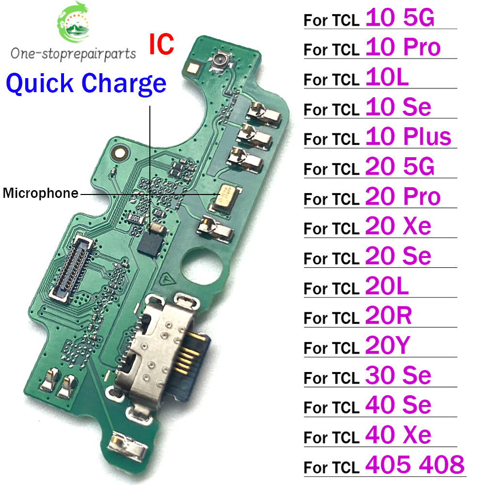 USB Charger Charging Dock Port Connector Flex Cable For TCL 10 10L 20 20L 20R 20Y 30 40 Se Pro XE Plus 5G 405 408 T610K T671H  TCL phone repair parts