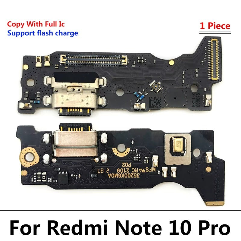 10Pcs USB Charge Port Dock Connector Charging Board Flex Cable For Xiaomi Poco X3 Pro M3 Redmi Note 7 8 8T 9S 9 10 10s Pro 9C 9A  Xiaomi  Xiao mi phone repair parts