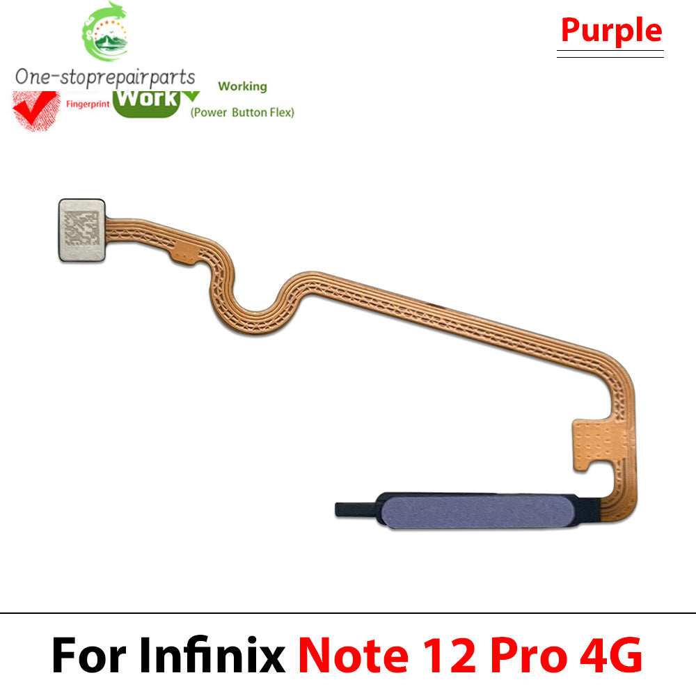 Fingerprint Home Button Fingerprint Menu Return Key Recognition Sensor Flex Cable For infinix Note 10 12 Pro 4G 5G  infinix phone repair parts