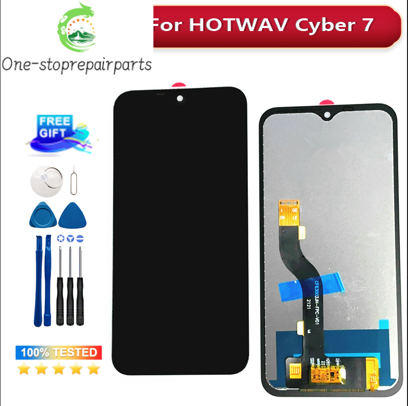 New For HOTWAV Cyber 7 Cyber7 LCD Display + Touch Screen Digitizer Assmebly Replacement 6.3" 100%Tested + Glue Other brand Phone repair parts